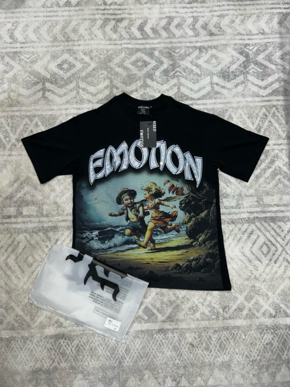 Black 'Emotion' Graphic Tee